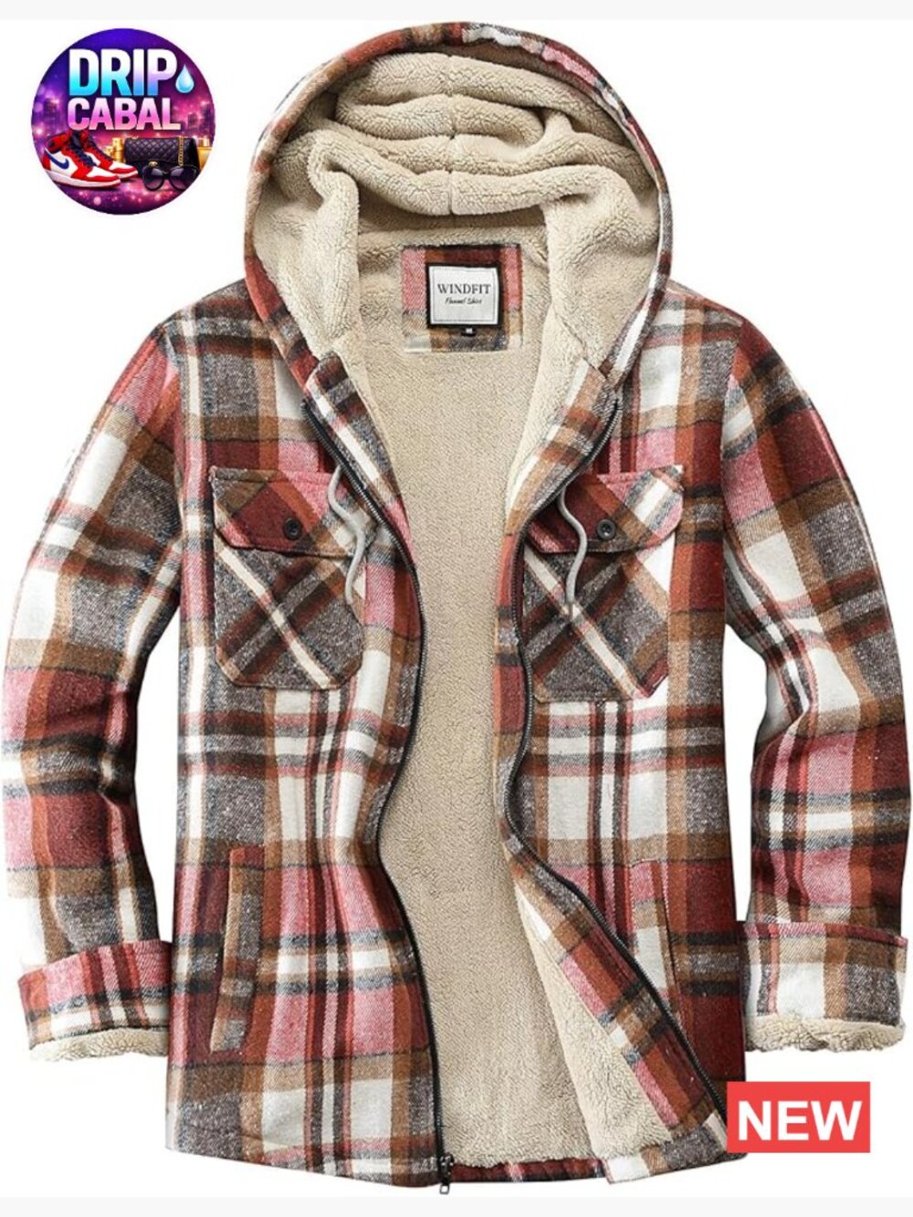 Full Zip Fleece Flannel Jacket Plaid Sherpa Lined Jacket Women